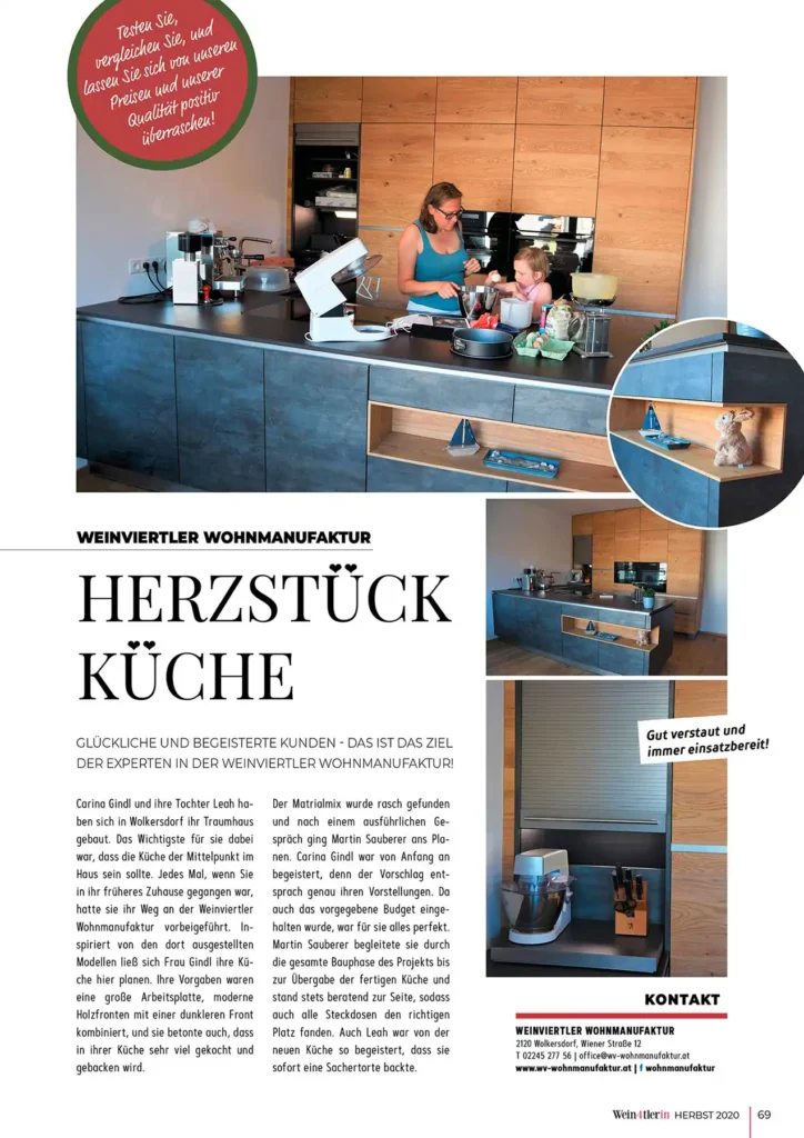 Weinviertler Wohnmanufaktur in der Wein4tlerin 2020