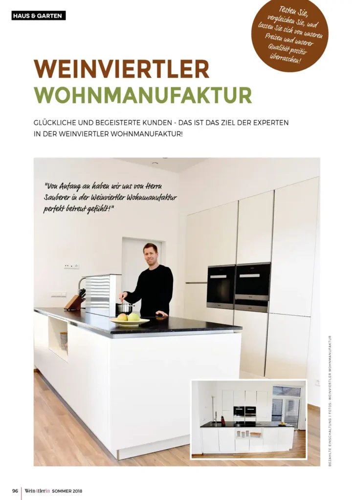 Weinviertler Wohnmanufaktur in der Wein4tlerin 2018